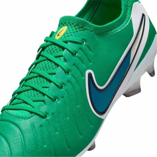 Nike Tiempo Legend 10 Elite Adults Firm Ground Football Boots Green/Black 