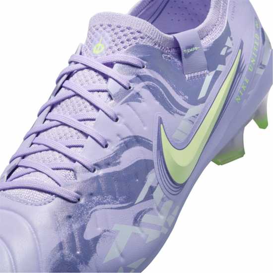 Nike Tiempo Legend 10 Elite Firm Ground Football Boots Лилаво/Волт 