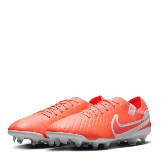 Nike Tiempo Legend 10 Pro Firm Ground Football Boots Червено/Бяло 