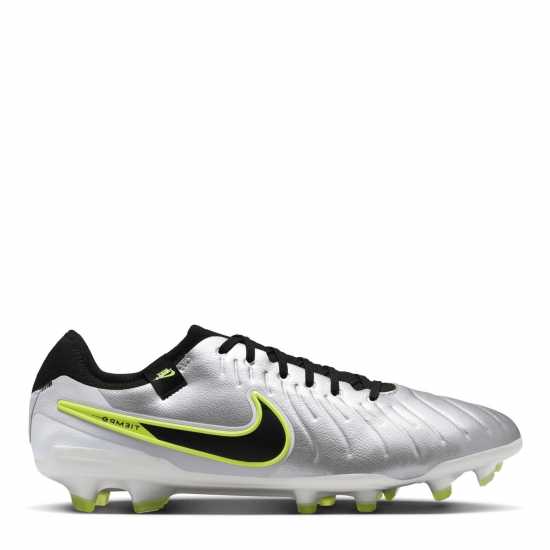 Мъжки футболни бутонки Nike Tiempo Legend 10 Pro Firm Ground Football Boots Сребро/Волт Nike Tiempo Legend 10 Pro Firm Ground Football Boots Сребро/Волт Мъжки футболни бутонки