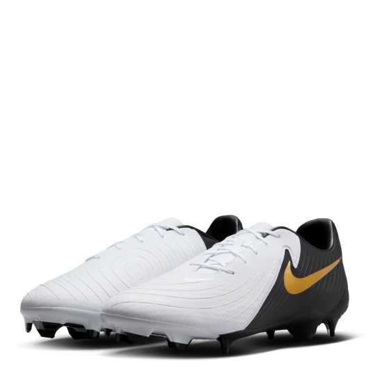 Мъжки футболни бутонки Nike Phantom Gx Ii Academy Firm Ground Football Boots Бяло/Черно/Злато Nike Phantom Gx Ii Academy Firm Ground Football Boots Бяло/Черно/Злато Мъжки футболни бутонки