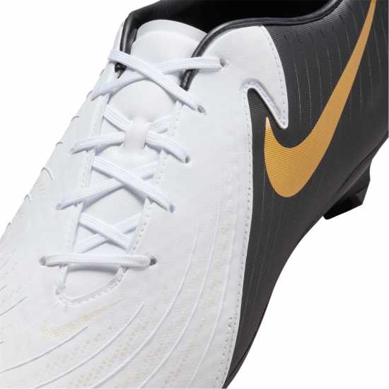 Nike Phantom Gx Ii Academy Firm Ground Football Boots Adults White/Blk/Gold Мъжки футболни бутонки