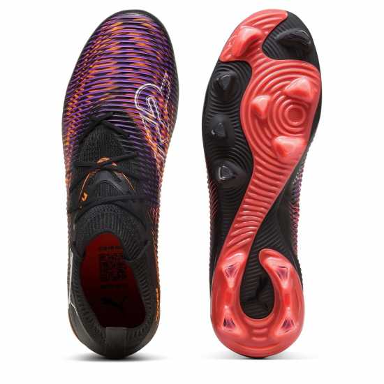 Puma Future 8 Match Firm Ground Football Boots Черно/Лилаво Мъжки футболни бутонки