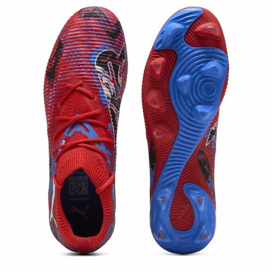 Puma Future 8 Match Firm Ground Football Boots Red/Blue Мъжки футболни бутонки