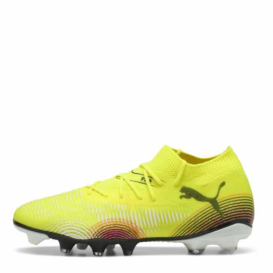Puma Future 8 Match Firm Ground Football Boots Жълто/Черно Мъжки футболни бутонки