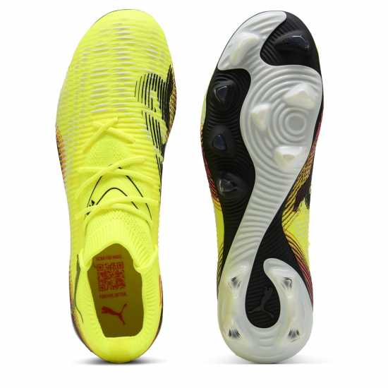 Puma Future 8 Match Firm Ground Football Boots Жълто/Черно Мъжки футболни бутонки
