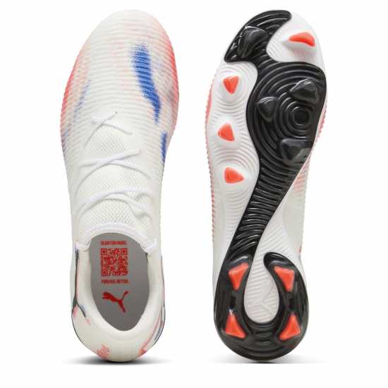 Puma Future 8 Match Artificial Ground Football Boots White/Black/Red Мъжки футболни бутонки