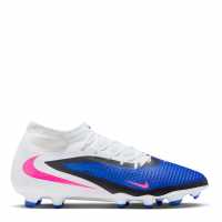 Nike Phantom 6 Academy Adults Firm Ground Football Boots Blue/Wht/Pink 