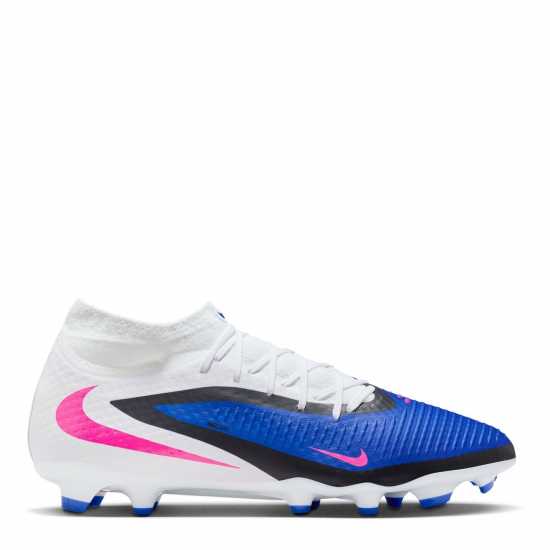 Nike Phantom 6 Academy Adults Firm Ground Football Boots Blue/Wht/Pink 