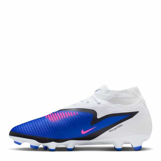 Nike Phantom 6 Academy Adults Firm Ground Football Boots Blue/Wht/Pink 