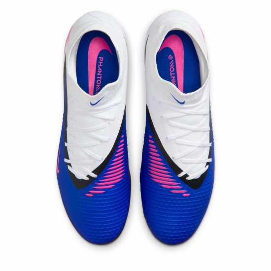 Nike Phantom 6 Academy Adults Firm Ground Football Boots Blue/Wht/Pink 