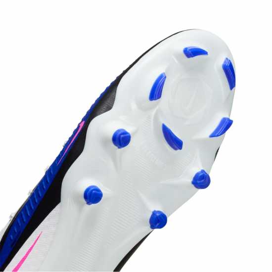 Nike Phantom 6 Academy Adults Firm Ground Football Boots Blue/Wht/Pink 