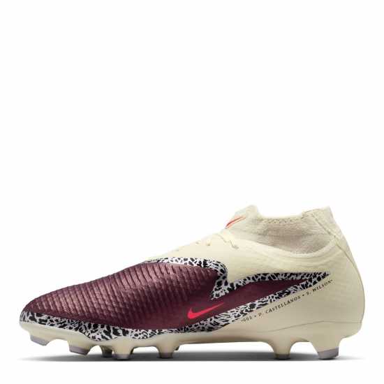 Nike Phantom 6 Academy Adults Firm Ground Football Boots Burgundy/Print 