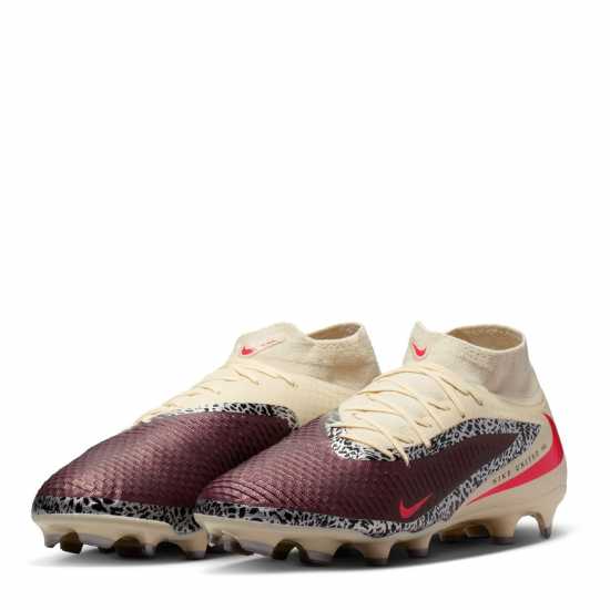 Nike Phantom 6 Academy Adults Firm Ground Football Boots Burgundy/Print 