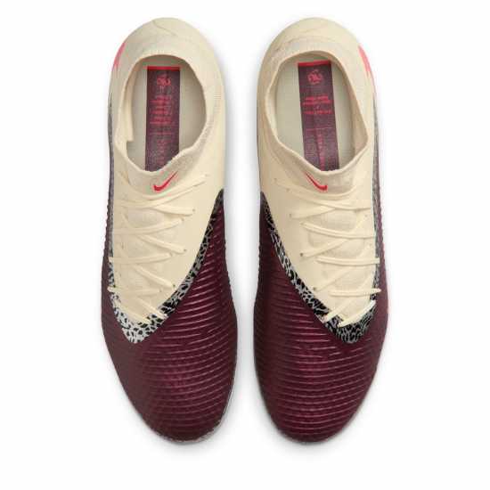 Nike Phantom 6 Academy Adults Firm Ground Football Boots Burgundy/Print 