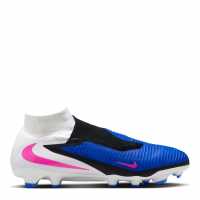 Nike Phantom High 6 Pro Adults Firm Ground Football Boots Blue/Wht/Pink 