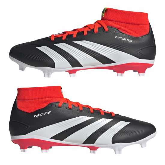 Мъжки футболни бутонки Adidas Predator 24 League Firm Ground Boots Черно/Бяло/Червено Adidas Predator 24 League Firm Ground Boots Черно/Бяло/Червено Мъжки футболни бутонки