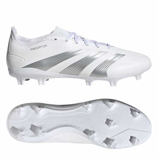 Мъжки футболни бутонки Adidas Predator League Firm Ground Football Boots Бяло/сребро Adidas Predator League Firm Ground Football Boots Бяло/сребро Мъжки футболни бутонки