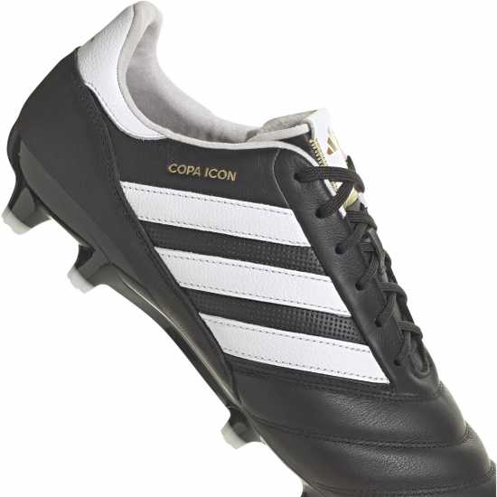 Мъжки футболни бутонки Adidas Copa Icon Pro Firm Ground Boots Черно/Бяло/Злато Adidas Copa Icon Pro Firm Ground Boots Черно/Бяло/Злато Мъжки футболни бутонки