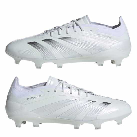 Adidas Predator 24 Elite Low Firm Ground Football Boots Бяло/сребро 