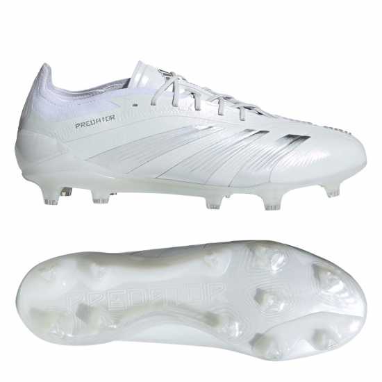 Adidas Predator 24 Elite Low Firm Ground Football Boots Бяло/сребро 