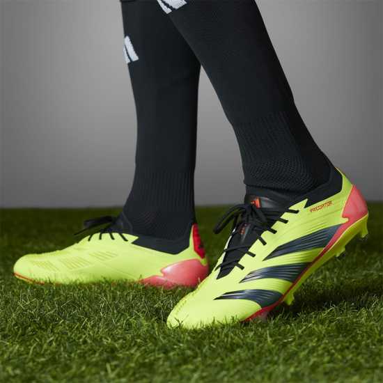 Adidas Predator 24 Elite Low Firm Ground Football Boots Жълто/Черно/Червено Мъжки футболни бутонки