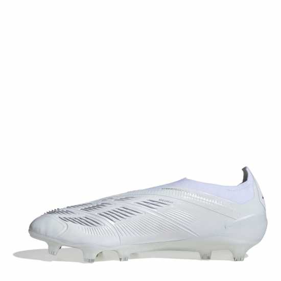 Adidas Predator 24 Elite Laceless Firm Ground Football Boots Бяло/сребро Футболни стоножки