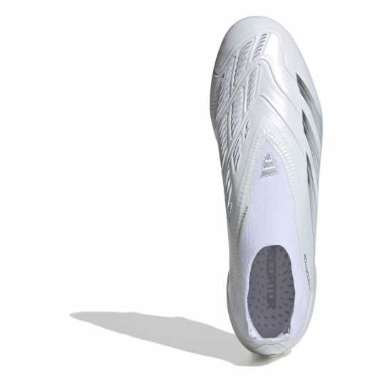 Adidas Predator 24 Elite Laceless Firm Ground Football Boots Бяло/сребро Футболни стоножки