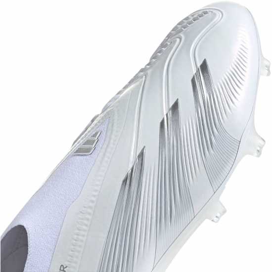 Adidas Predator 24 Elite Laceless Firm Ground Football Boots Бяло/сребро Футболни стоножки