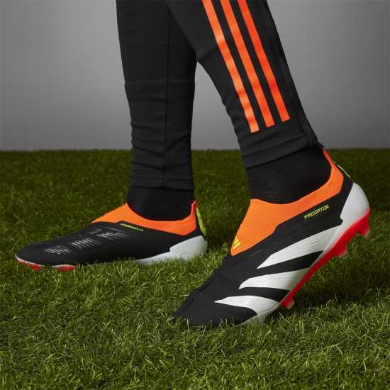Adidas Predator 24 Elite Laceless Firm Ground Football Boots Черно/Бяло/Червено Мъжки футболни бутонки