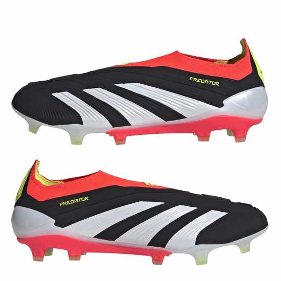 Adidas Predator 24 Elite Laceless Firm Ground Football Boots Черно/Бяло/Червено Мъжки футболни бутонки