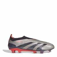 Adidas Predator 24 Elite Laceless Firm Ground Football Boots Сребро/Черно Футболни стоножки