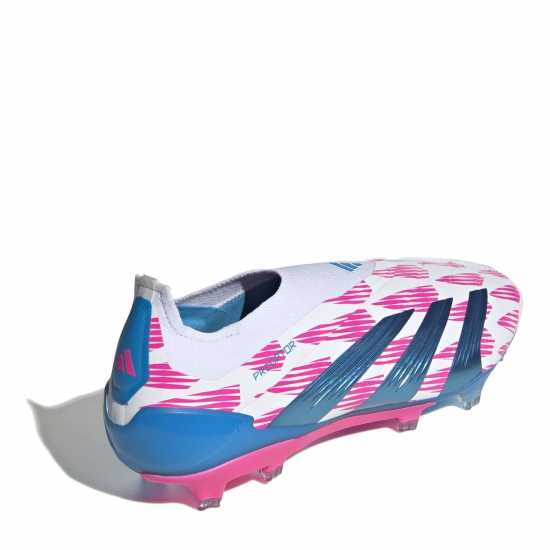 Adidas Predator 24 Elite Laceless Firm Ground Football Boots Бяло/Розово Мъжки футболни бутонки