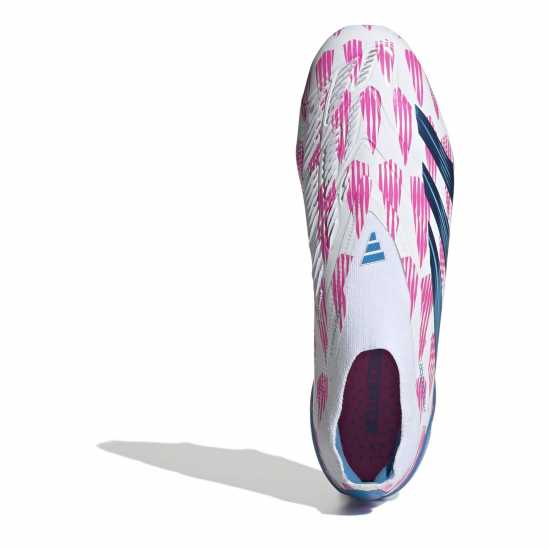 Adidas Predator 24 Elite Laceless Firm Ground Football Boots Бяло/Розово Мъжки футболни бутонки