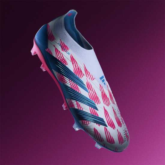 Adidas Predator 24 Elite Laceless Firm Ground Football Boots Бяло/Розово Мъжки футболни бутонки