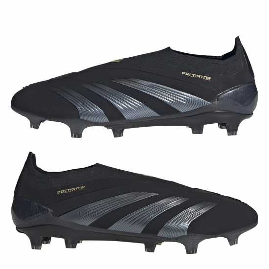 Adidas Predator 24 Elite Laceless Firm Ground Football Boots Основно Черно/Карбон Мъжки футболни бутонки