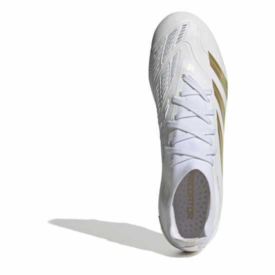 Adidas Predator 24 Pro Firm Ground Boots Бяло/Златно Мет Мъжки футболни бутонки