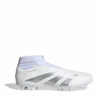 Adidas Predator 24 League Laceless Firm Ground Football Boots Бяло/сребро Мъжки футболни бутонки