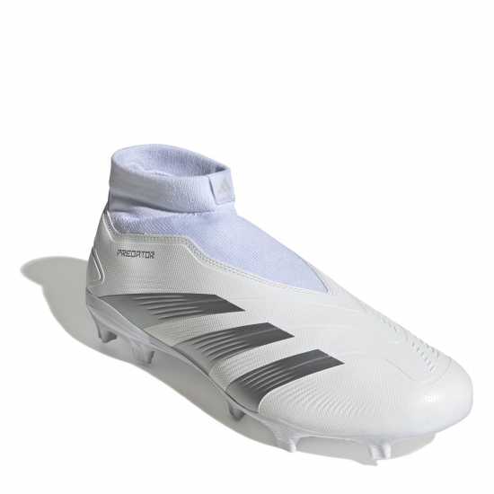 Мъжки футболни бутонки Adidas Predator 24 League Laceless Firm Ground Football Boots Бяло/сребро Adidas Predator 24 League Laceless Firm Ground Football Boots Бяло/сребро Мъжки футболни бутонки