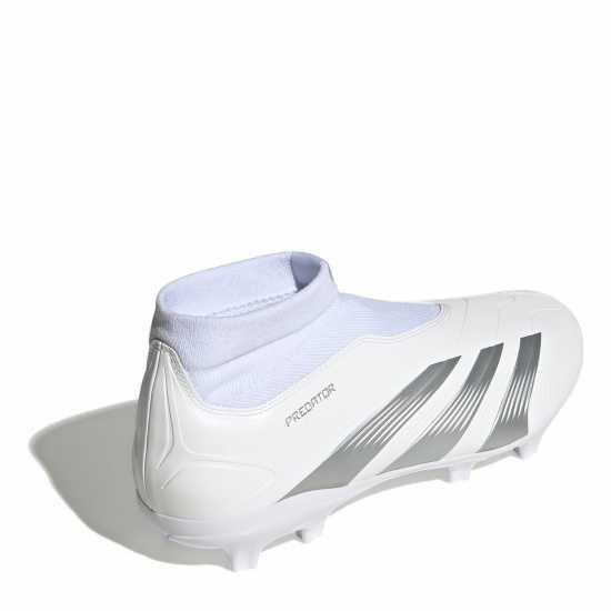Мъжки футболни бутонки Adidas Predator 24 League Laceless Firm Ground Football Boots Бяло/сребро Adidas Predator 24 League Laceless Firm Ground Football Boots Бяло/сребро Мъжки футболни бутонки