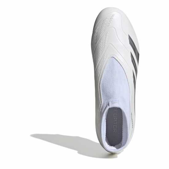 Мъжки футболни бутонки Adidas Predator 24 League Laceless Firm Ground Football Boots Бяло/сребро Adidas Predator 24 League Laceless Firm Ground Football Boots Бяло/сребро Мъжки футболни бутонки