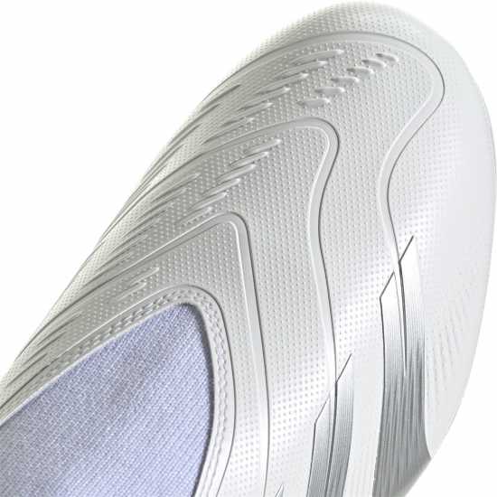 Мъжки футболни бутонки Adidas Predator 24 League Laceless Firm Ground Football Boots Бяло/сребро Adidas Predator 24 League Laceless Firm Ground Football Boots Бяло/сребро Мъжки футболни бутонки