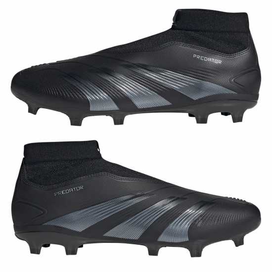 Мъжки футболни бутонки Adidas Predator 24 League Laceless Firm Ground Football Boots Черно/Сиво Adidas Predator 24 League Laceless Firm Ground Football Boots Черно/Сиво Мъжки футболни бутонки