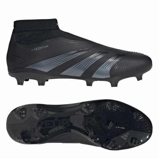 Мъжки футболни бутонки Adidas Predator 24 League Laceless Firm Ground Football Boots Черно/Сиво Adidas Predator 24 League Laceless Firm Ground Football Boots Черно/Сиво Мъжки футболни бутонки