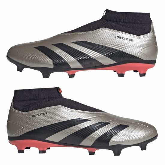 Мъжки футболни бутонки Adidas Predator 24 League Laceless Firm Ground Football Boots Сребро/Черно Adidas Predator 24 League Laceless Firm Ground Football Boots Сребро/Черно Мъжки футболни бутонки