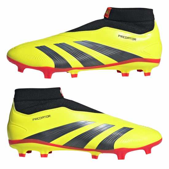 Мъжки футболни бутонки Adidas Predator 24 League Laceless Firm Ground Football Boots Жълто/Черно/Червено Adidas Predator 24 League Laceless Firm Ground Football Boots Жълто/Черно/Червено Мъжки футболни бутонки