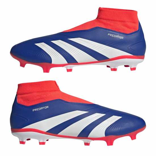 Мъжки футболни бутонки Adidas Predator 24 League Laceless Firm Ground Football Boots Син/Бял/Червен Adidas Predator 24 League Laceless Firm Ground Football Boots Син/Бял/Червен Мъжки футболни бутонки