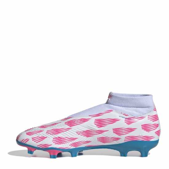 Adidas Predator 24 League Laceless Firm Ground Football Boots White/Pink Мъжки футболни бутонки