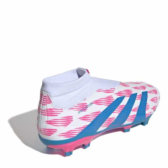 Adidas Predator 24 League Laceless Firm Ground Football Boots White/Pink Мъжки футболни бутонки
