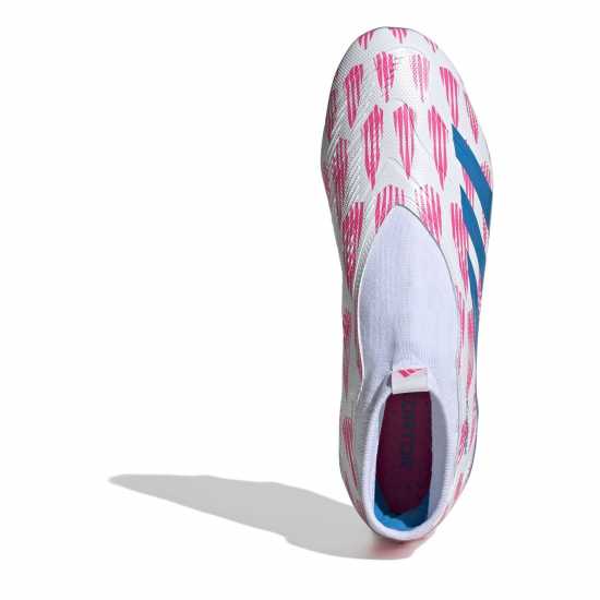 Adidas Predator 24 League Laceless Firm Ground Football Boots White/Pink Мъжки футболни бутонки